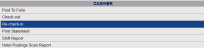 Cashier Section of Full Menu Table withRe-Check-In option selected